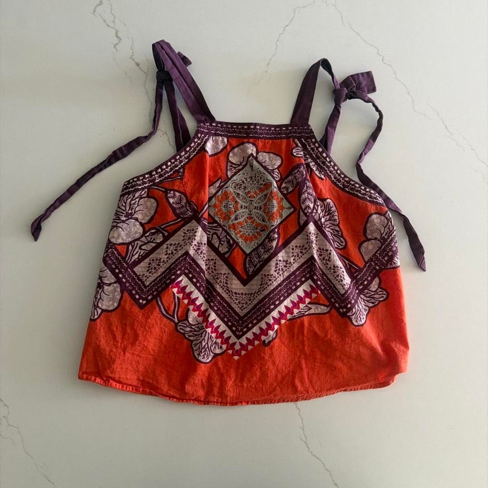 Free People Orange Blouse